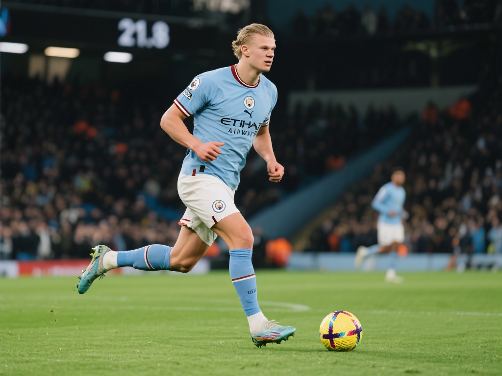 哈兰德英超触球效率惊人：平均21.9次触球进一球，6.3次触球完成射门